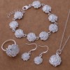 Wholesale Silver Jewelry Simple Ladies Necklace Jewelry Set